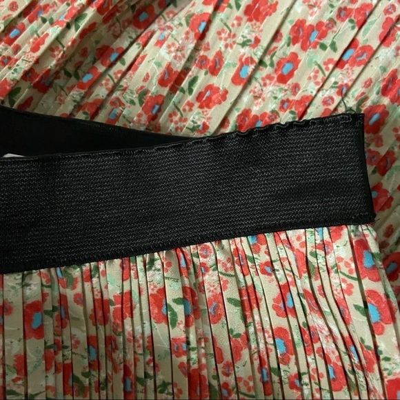 oak + Fort micro floral print pleated midi skirt One Size - Picture 4 of 8